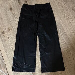 Collette Wide-Leg leather Pants